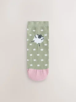 Multi Sheep Print Trainer Socks 4 Pack