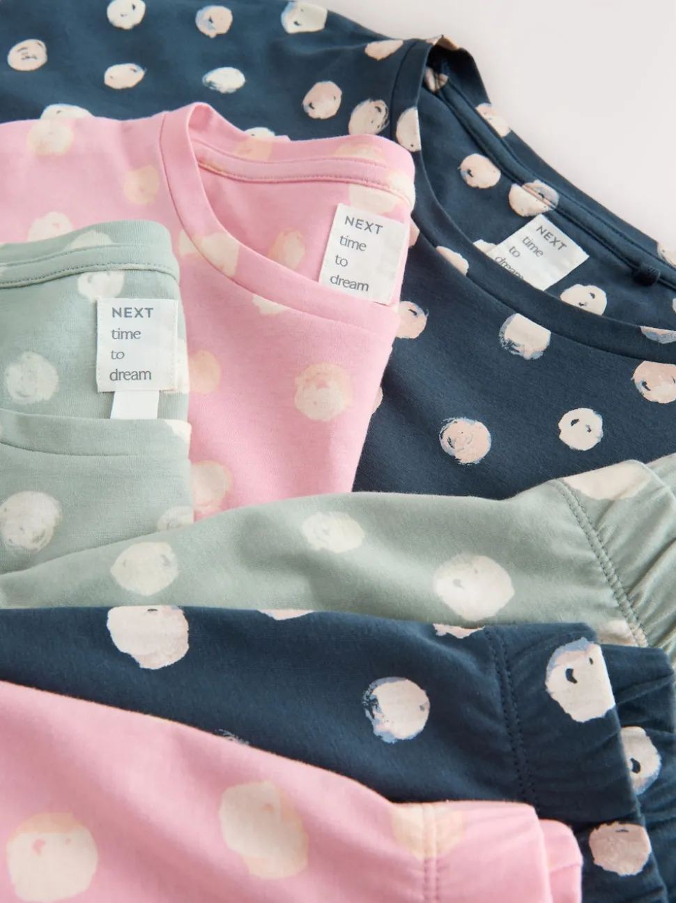 Multi Spot Long Sleeve Pyjamas 3 Pack