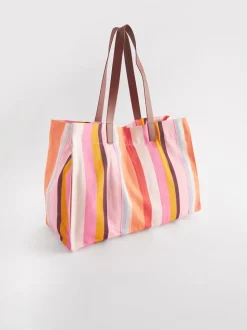 Multi Striped Beach Bag