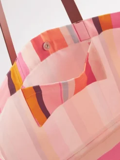Multi Striped Beach Bag