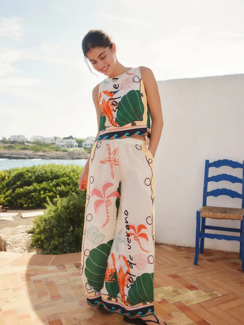 Multi Wide Leg Trousers