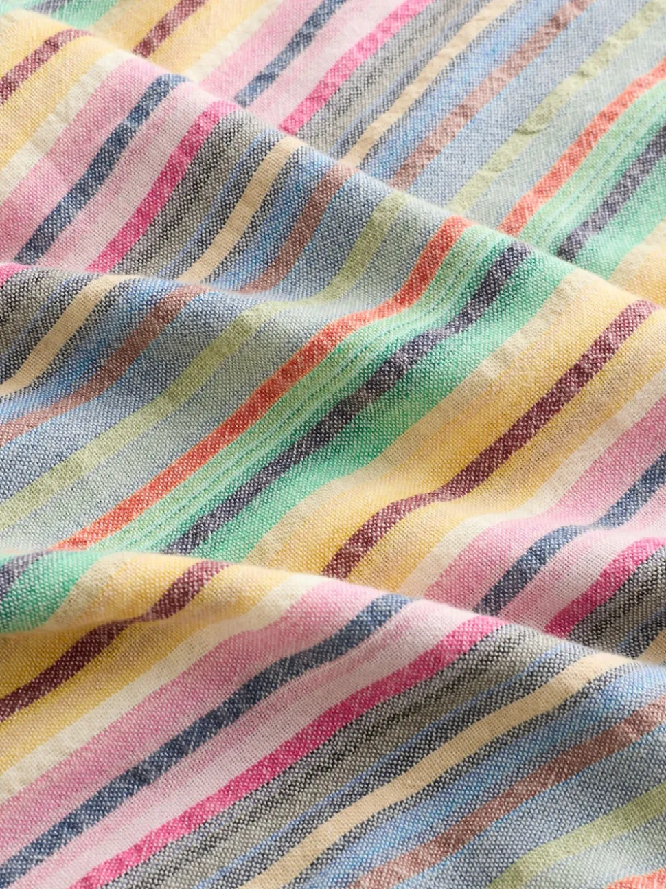 Multi-Coloured Stripe Pull On Wide Leg Trousers
