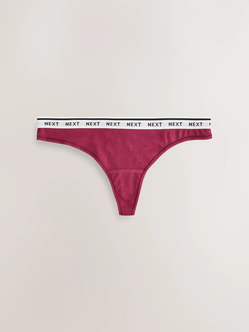 Navy Argyle Thong Cotton Logo Knickers 4 Pack