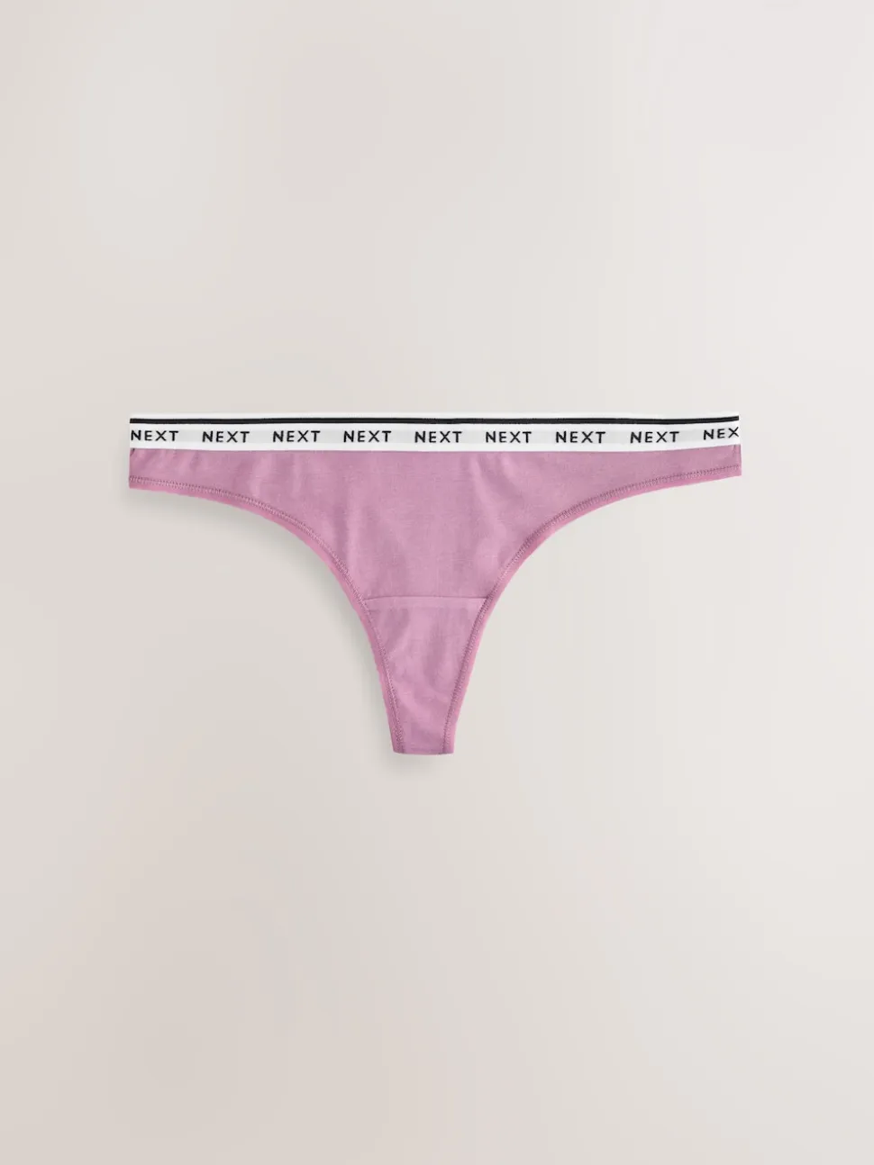 Navy Argyle Thong Cotton Logo Knickers 4 Pack