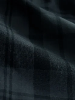 Navy Blue Check Hertiage Cord Collar Jacket