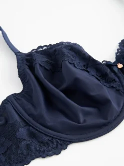 Navy Blue DD+ Minimiser Full Cup Bra