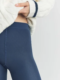 Navy Blue Fleece Lined Thermal Footless Tights 1 Pack