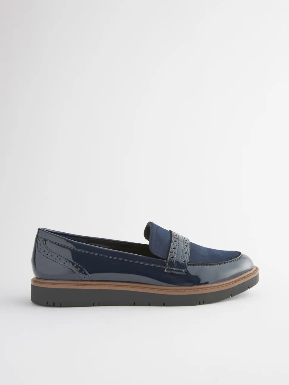 Navy Blue Forever Comfort® Brogue Loafers