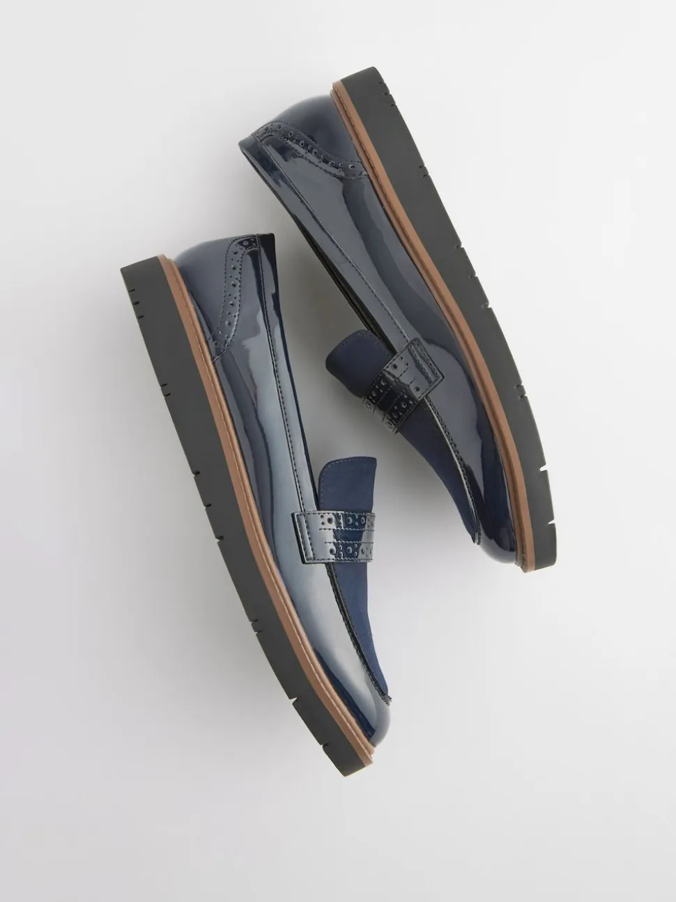 Navy Blue Forever Comfort® Brogue Loafers