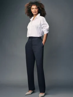 Navy Blue Heavy Duty Tailored Slim Fit Trousers