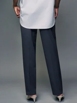 Navy Blue Heavy Duty Tailored Slim Fit Trousers