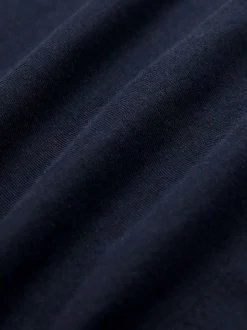 Navy Blue Long Sleeve Crew Neck T-Shirt