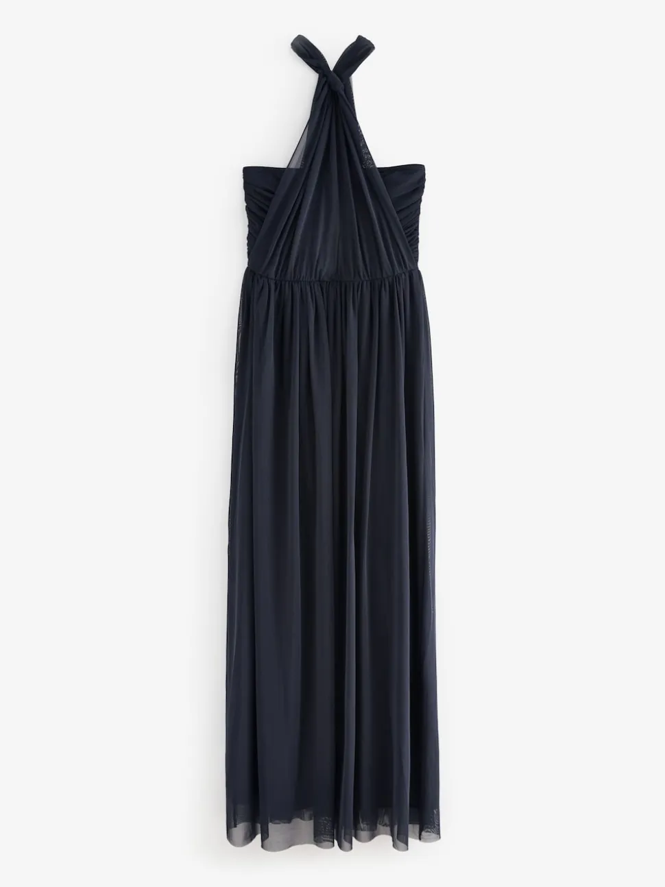 Navy Blue Mesh Multiway Wedding Guest Bridesmaid Maxi Dress