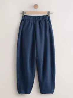 Navy Blue Premium Heavyweight Slinky Barrel Leg Joggers