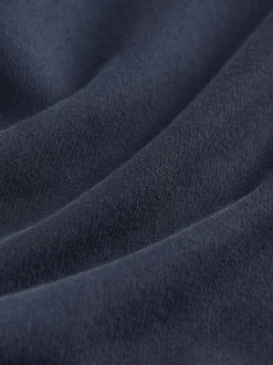 Navy Blue Relaxed Fit Essentials Longline Sweatshirt with Pockets