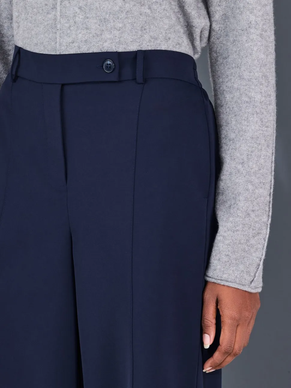 Navy Blue Smart Longline Shorts