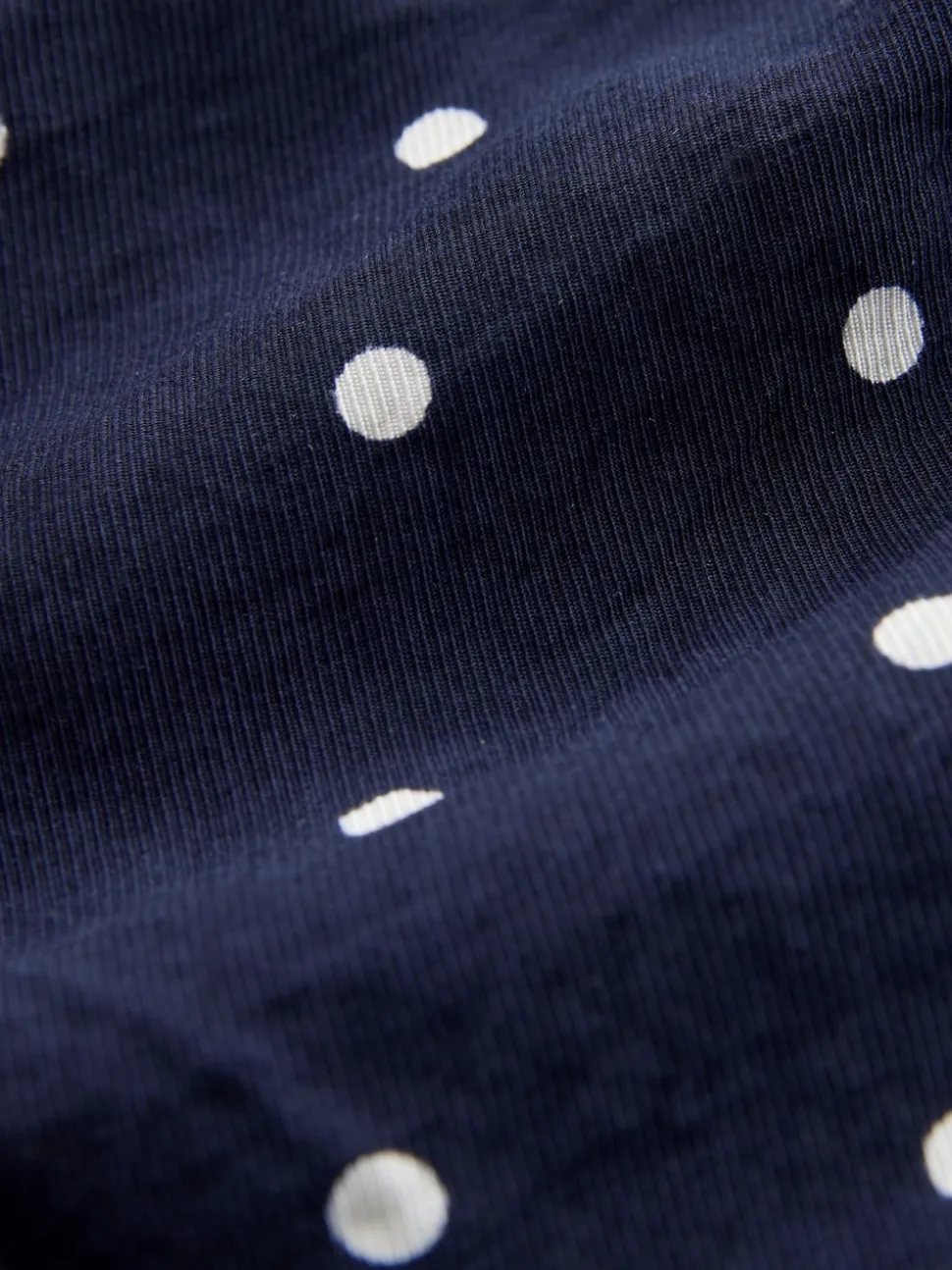 Navy Blue Spot Tie Waist Mini Dress