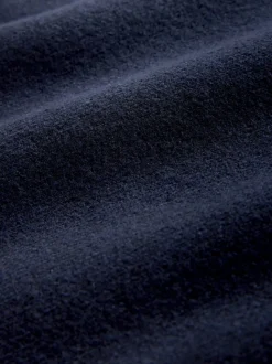 Navy Blue Supersoft High Neck Seam Detail Jumper