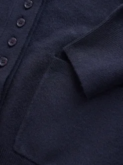 Navy Blue Supersoft V-Neck Cardigan With Pockets
