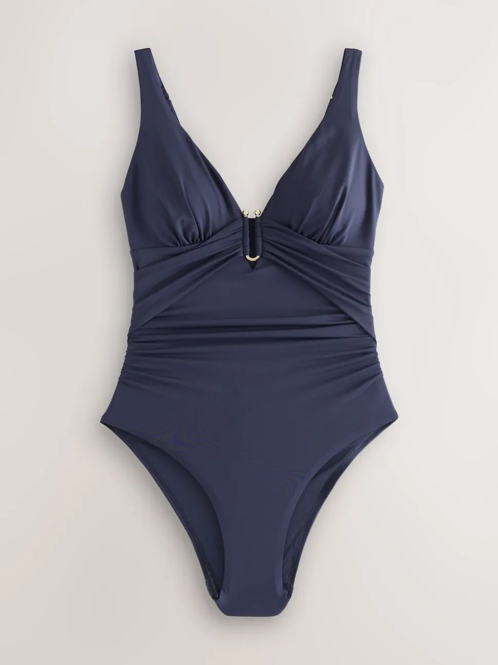 Navy Blue Utrim Tummy Control Plunge Swimsuit
