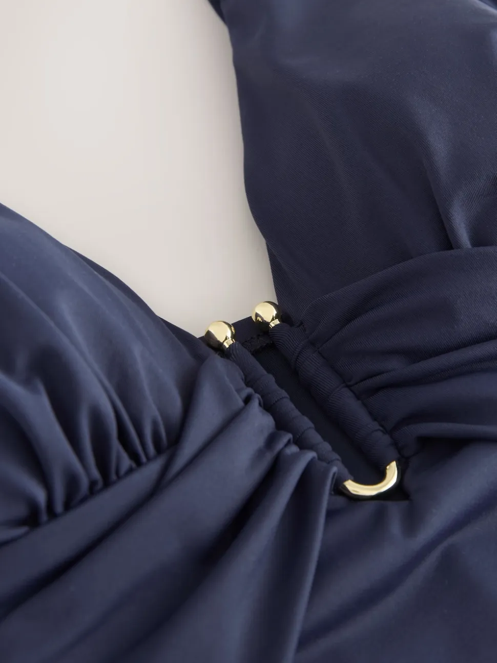 Navy Blue Utrim Tummy Control Plunge Swimsuit