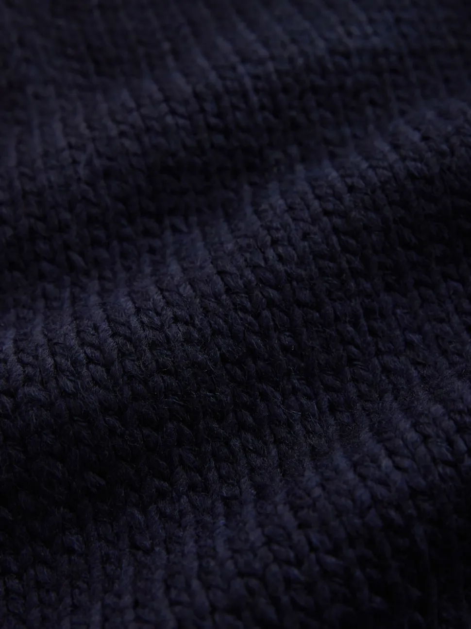 Navy Blue V-Neck Knitted Shirt Layer Look Jumper