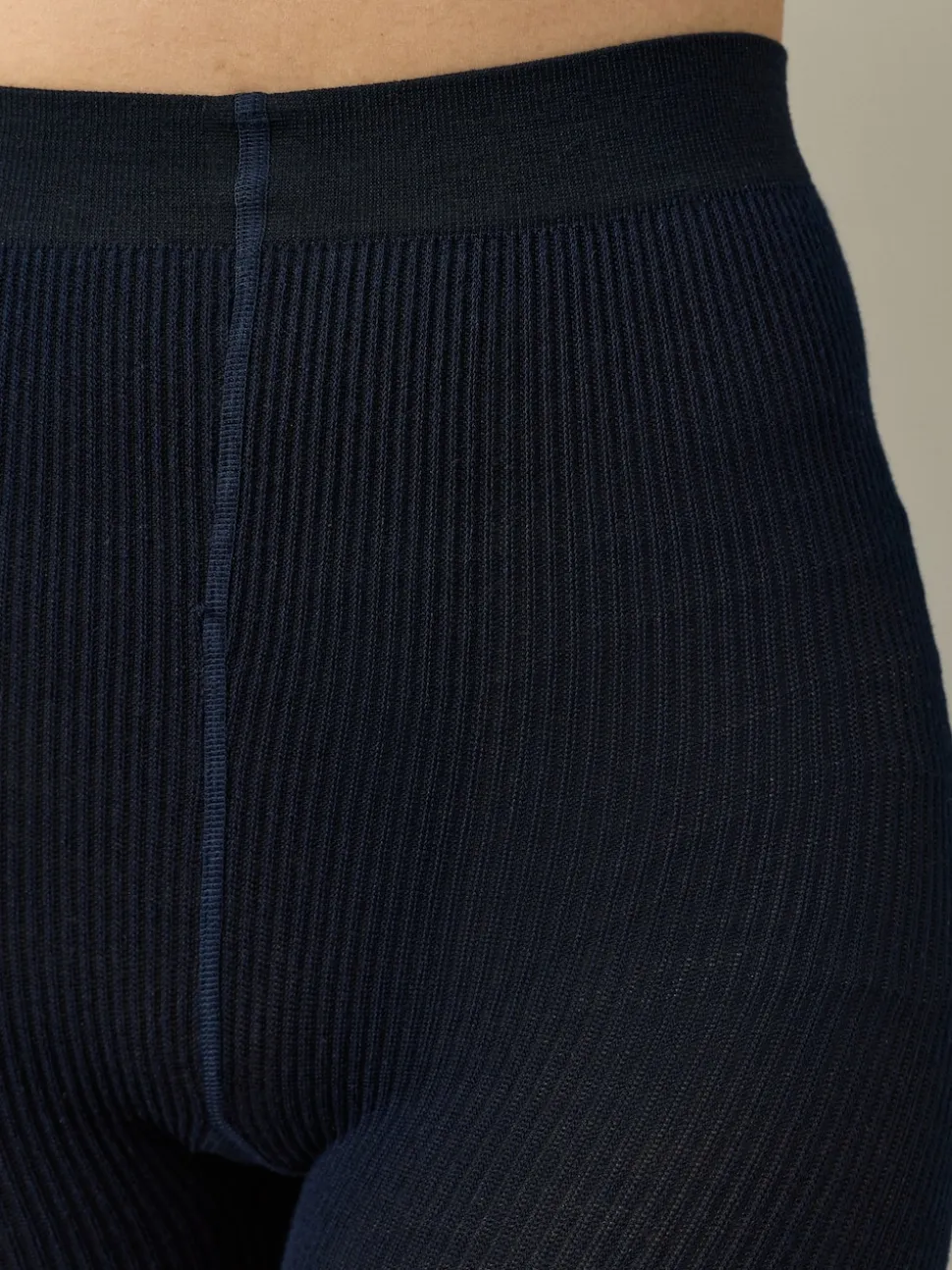 Navy Blue Warm Handle Knitted Cable Tights 1 Pack