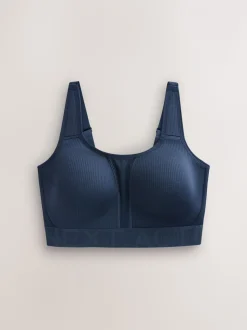 Navy DD+ Ultimate Dry Tech Breathable Lightweight Pad High Impact Sports Bra