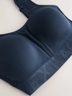 Navy DD+ Ultimate Dry Tech Breathable Lightweight Pad High Impact Sports Bra
