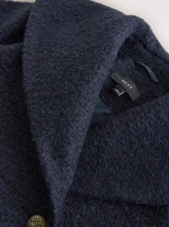 Navy Double Breasted Cape Coatigan