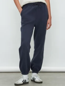 Navy Essential Cuffed Jersey Joggers