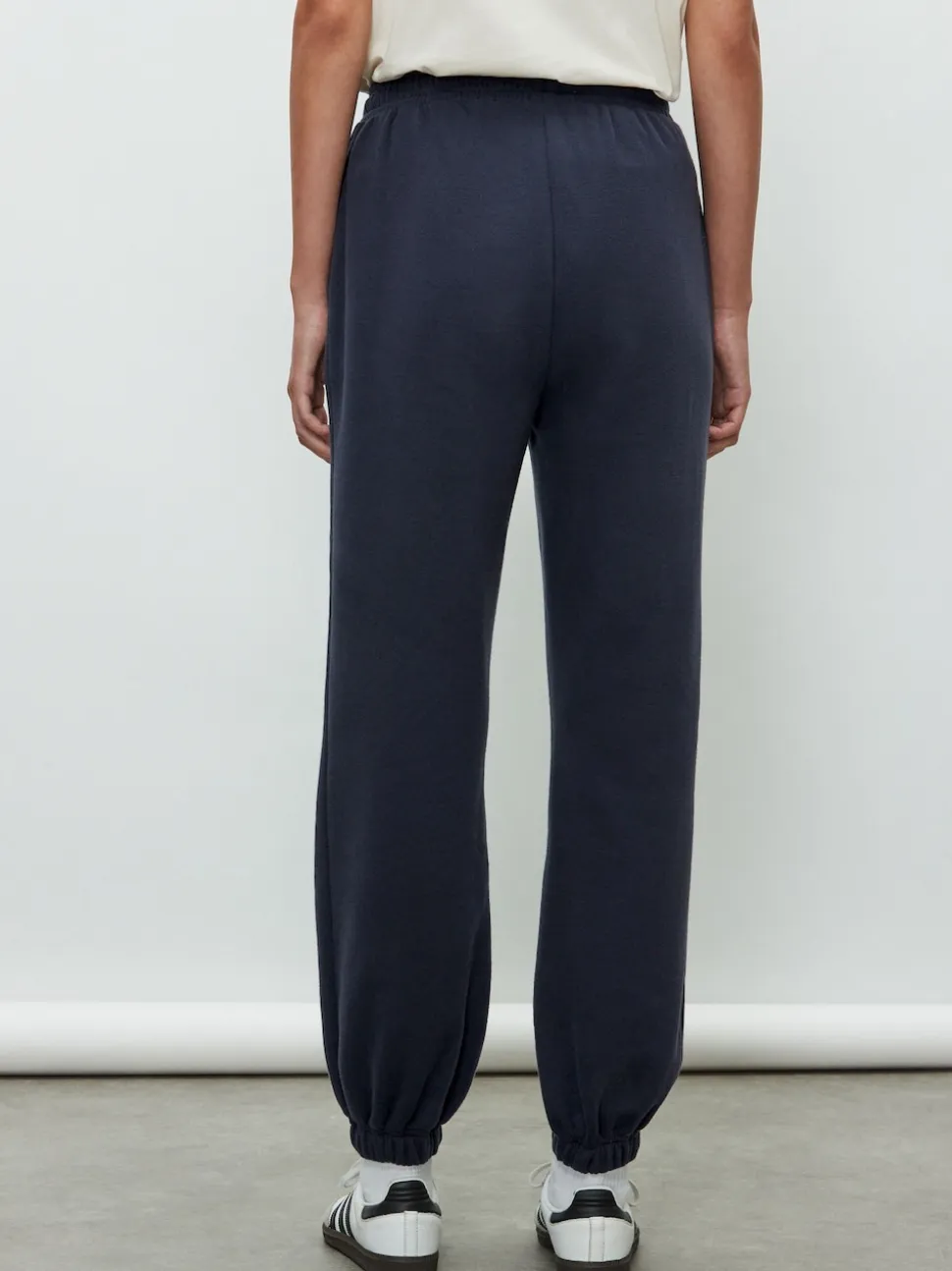 Navy Essential Cuffed Jersey Joggers