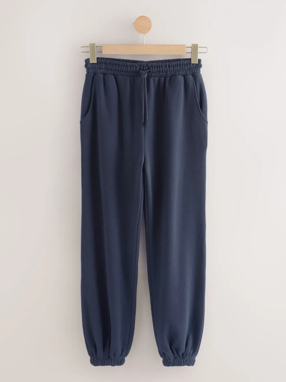 Navy Essential Cuffed Jersey Joggers
