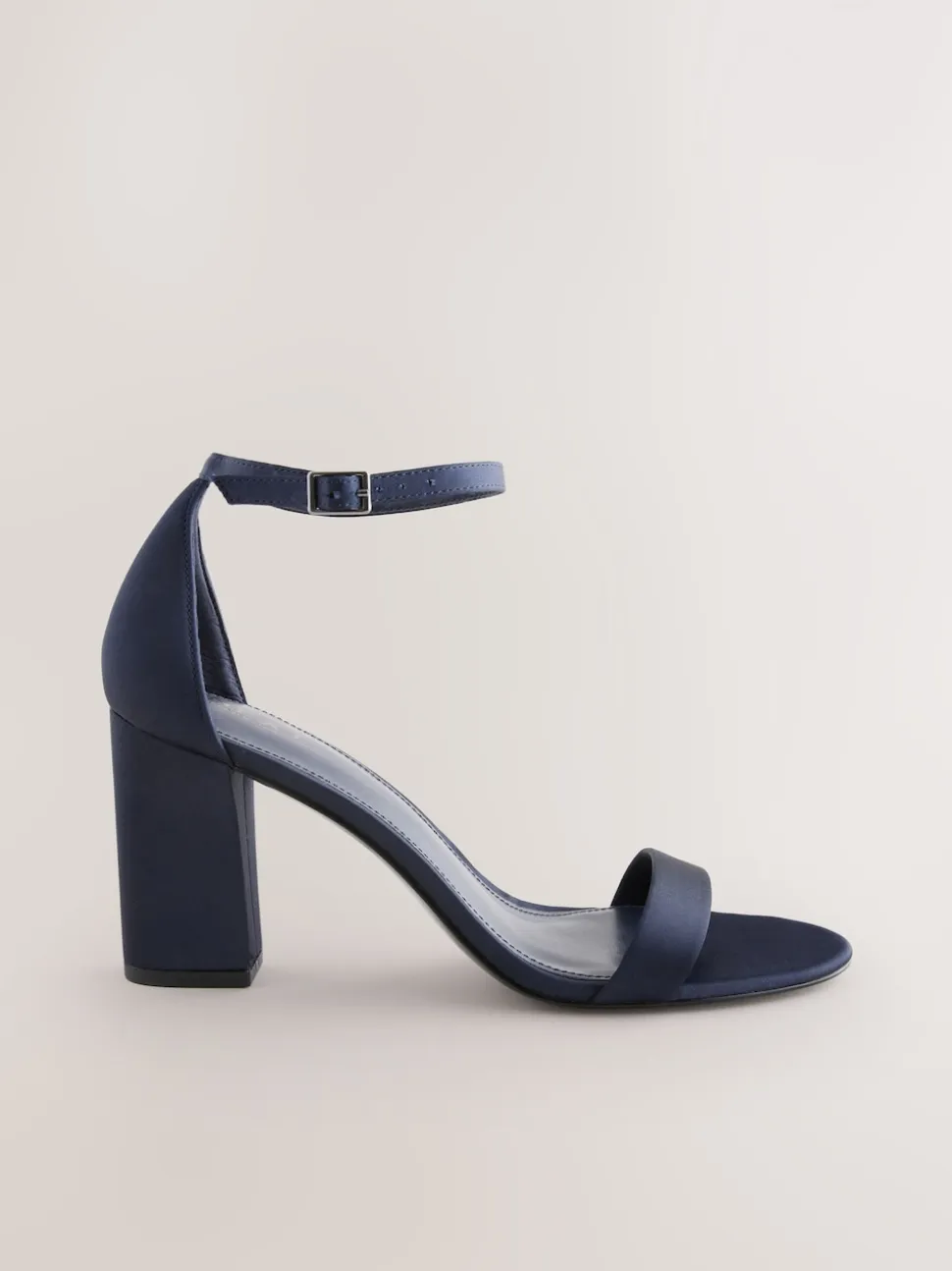 Navy Extra Wide Fit Block Heel Sandals