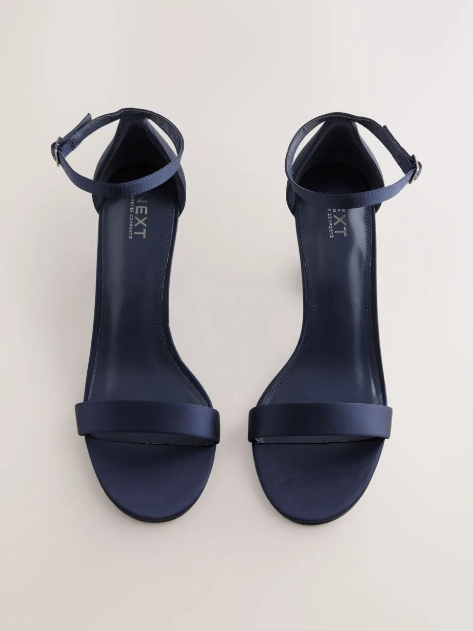 Navy Extra Wide Fit Block Heel Sandals