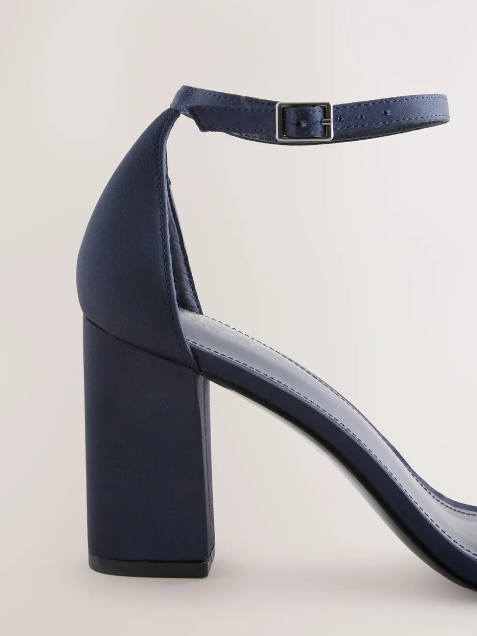 Navy Extra Wide Fit Block Heel Sandals