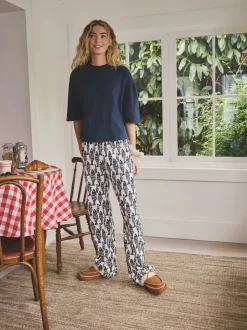 Navy Fish Cotton Short Sleeve Pyjamas