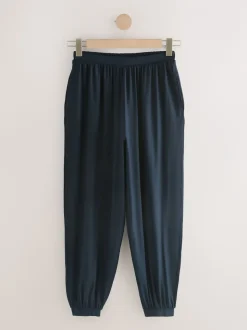 Navy Jersey Harem Joggers