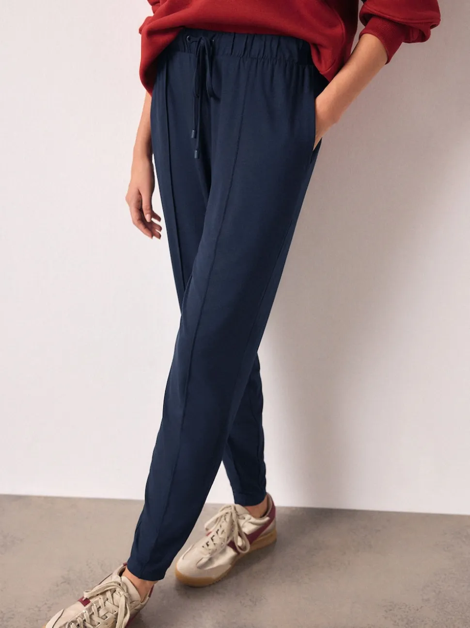 Navy Jersey Joggers
