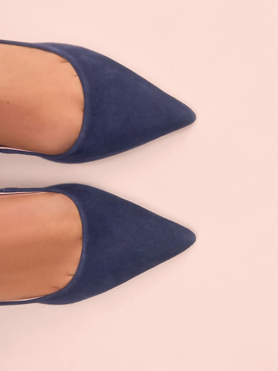 Navy Leather Tabitha Simmons x Next Dela Slingback Point Heels