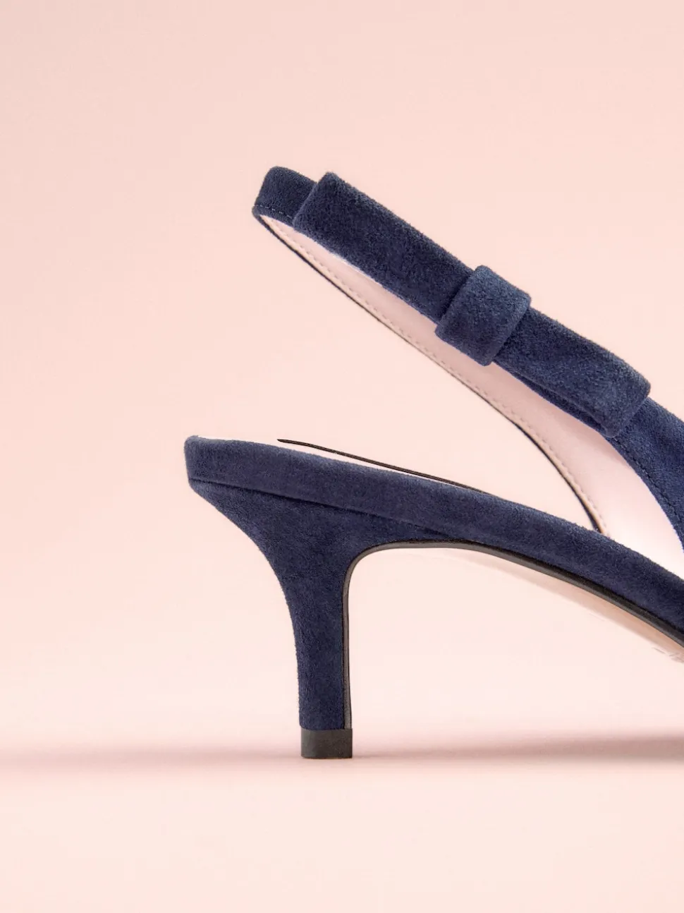 Navy Leather Tabitha Simmons x Next Dela Slingback Point Heels