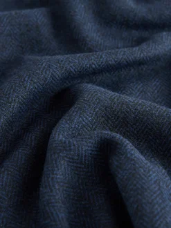 Navy N. Premium Herringbone Culottes With Wool
