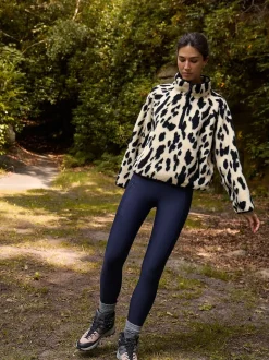 Navy Outdoor Fleece Lined Warm Handle Leggings