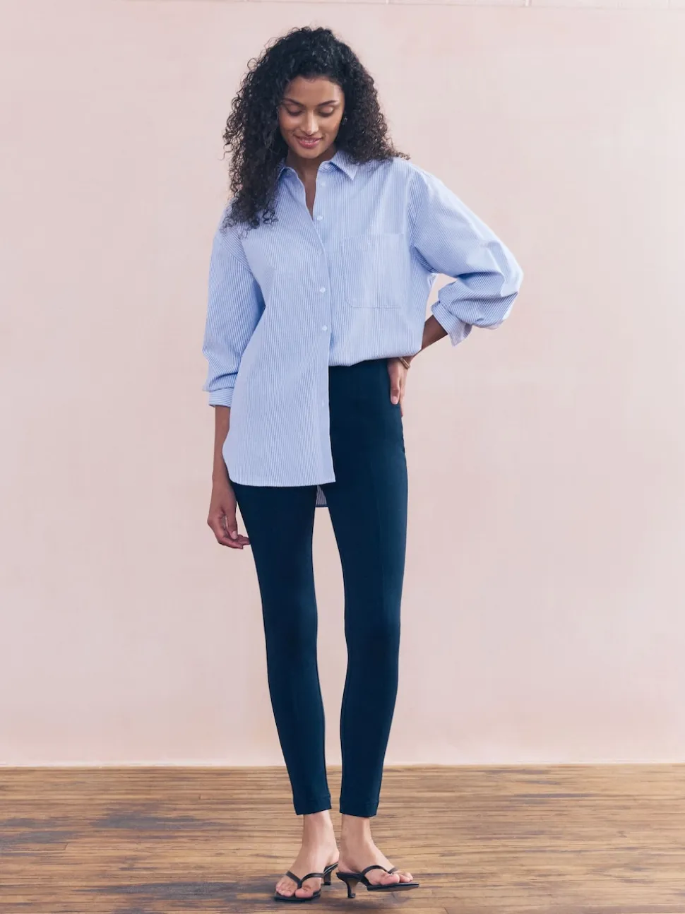 Navy Ponte Leggings