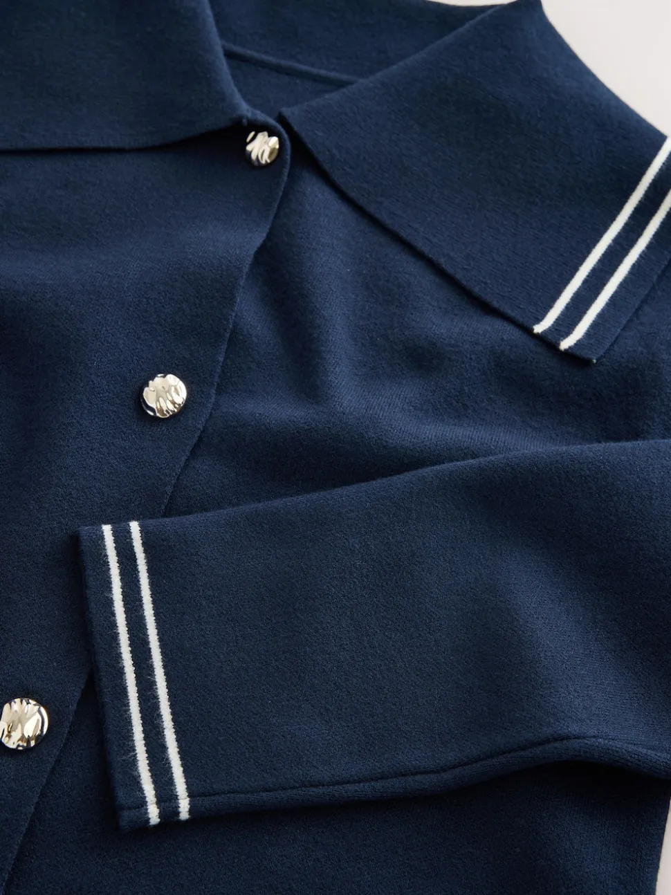 Navy Sailor Collar Cardigan