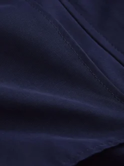 Navy Shower Resistant Hooded Rain Coat