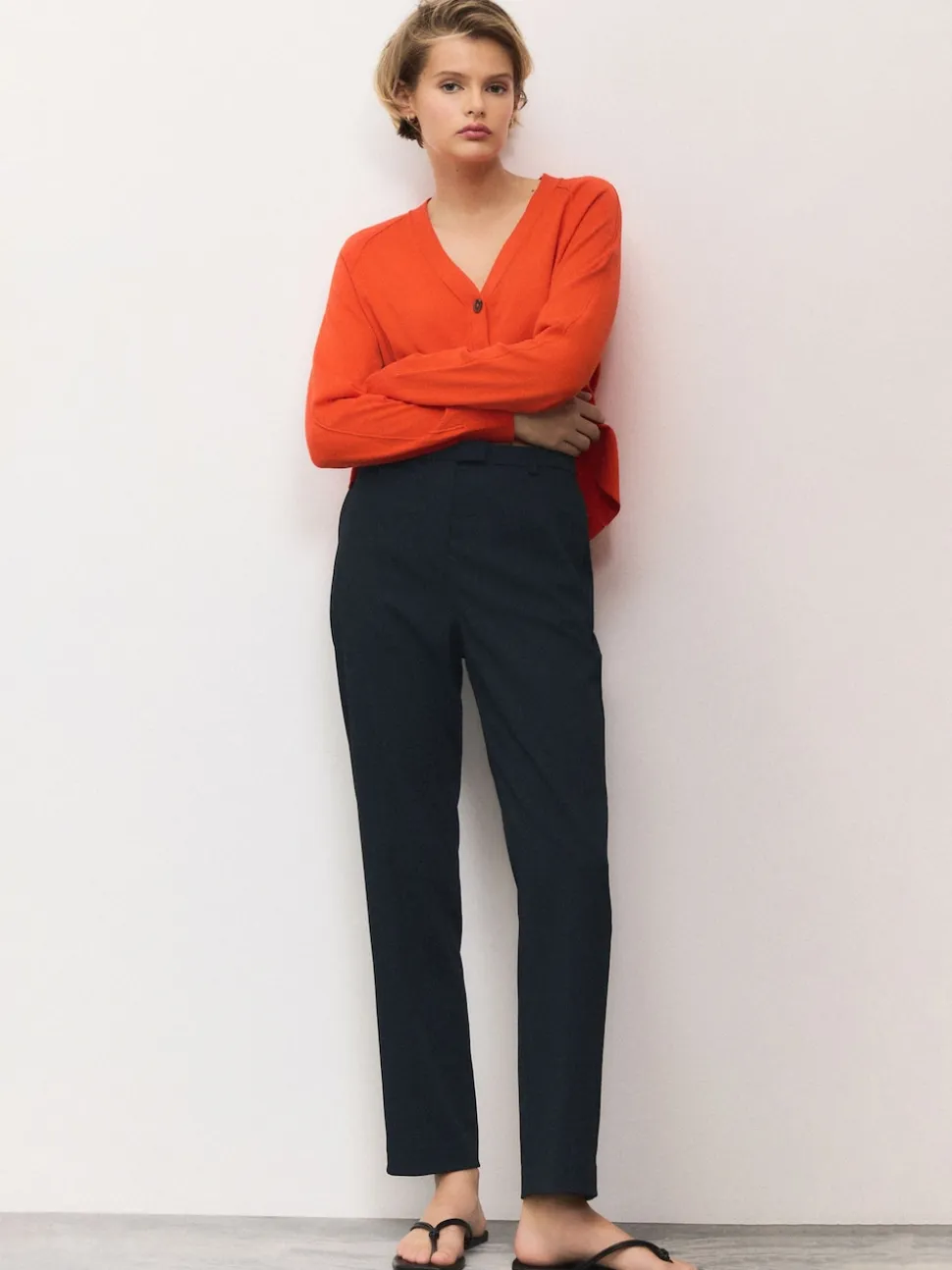 Navy Slim Tailored Trousers