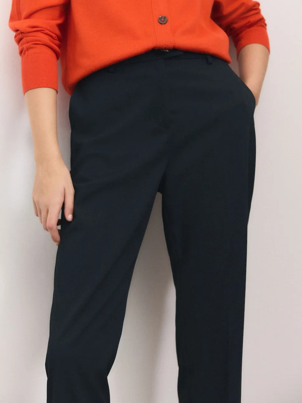 Navy Slim Tailored Trousers