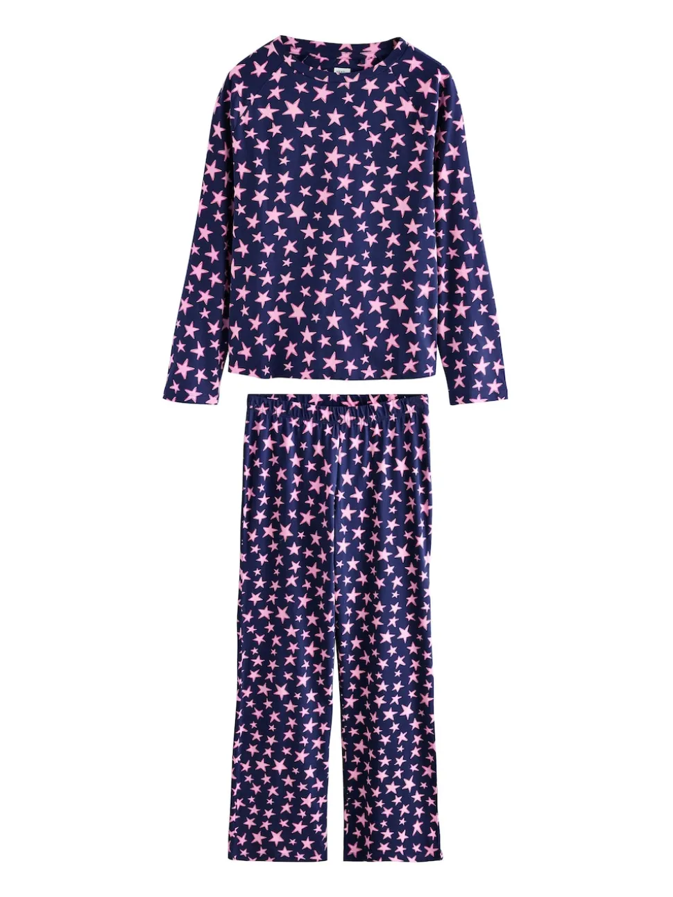 Navy Stars Long Sleeve Pyjamas