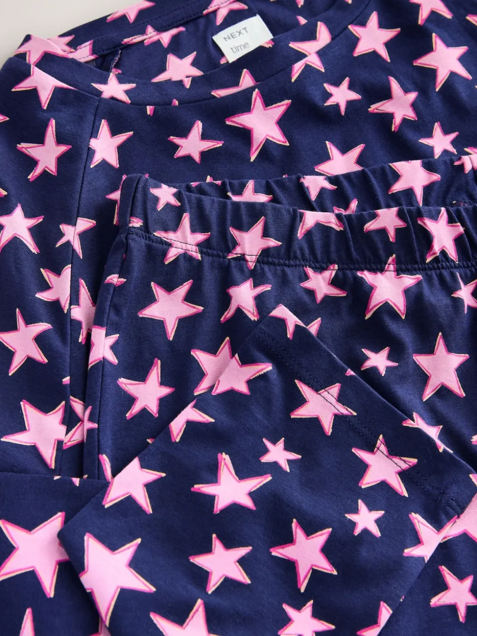 Navy Stars Long Sleeve Pyjamas